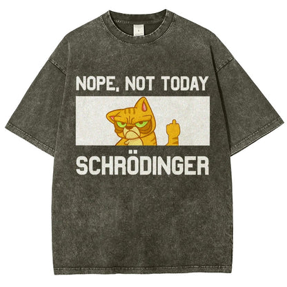 Schroedingers Cat Dark Humor Vintage Distressed T-shirt