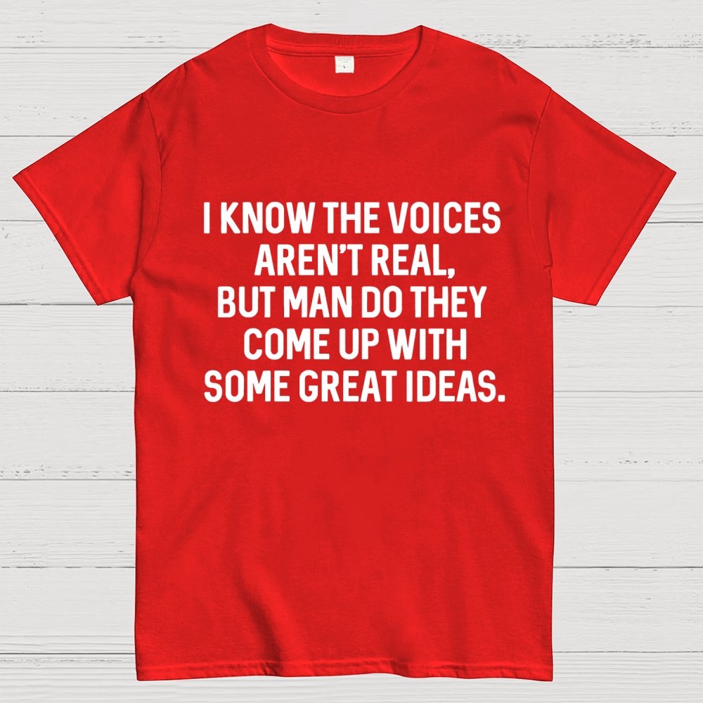 I Know The Voices Aren't Real Geek T-Shirt