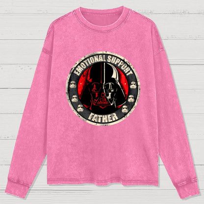 Emotional Support Father Washed Long Sleeve Tee