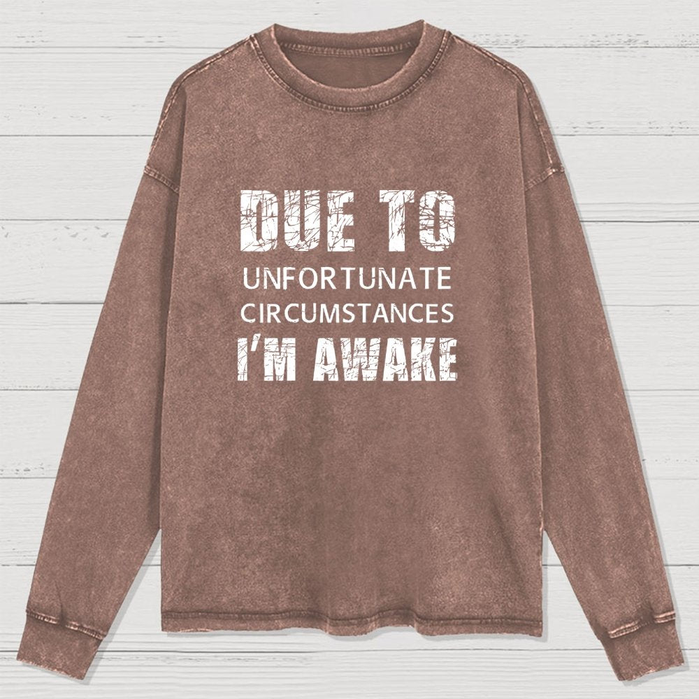 Unfortunate Circumstances Awake Washed Long Sleeve Tee
