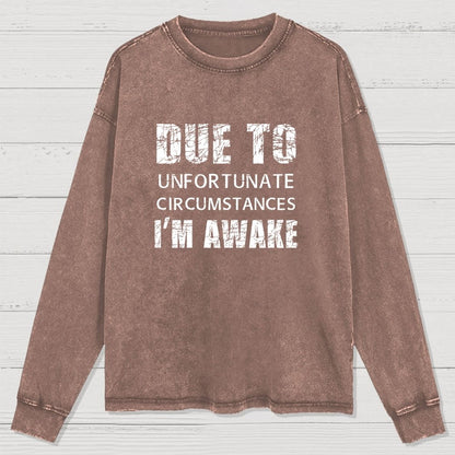 Unfortunate Circumstances Awake Washed Long Sleeve Tee