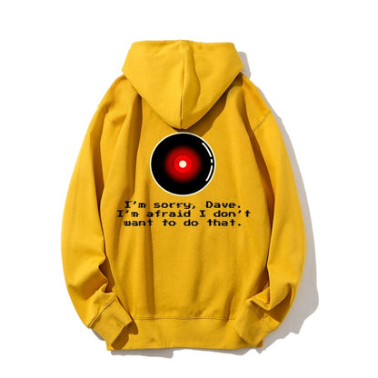 An Introvert's Odyssey I‘m sorry dave Printed Back Unisex Cotton Hoodie