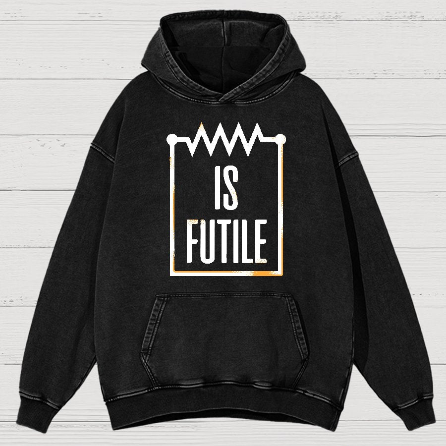 Resistor Is Futile Vintage Distressed Hoodie