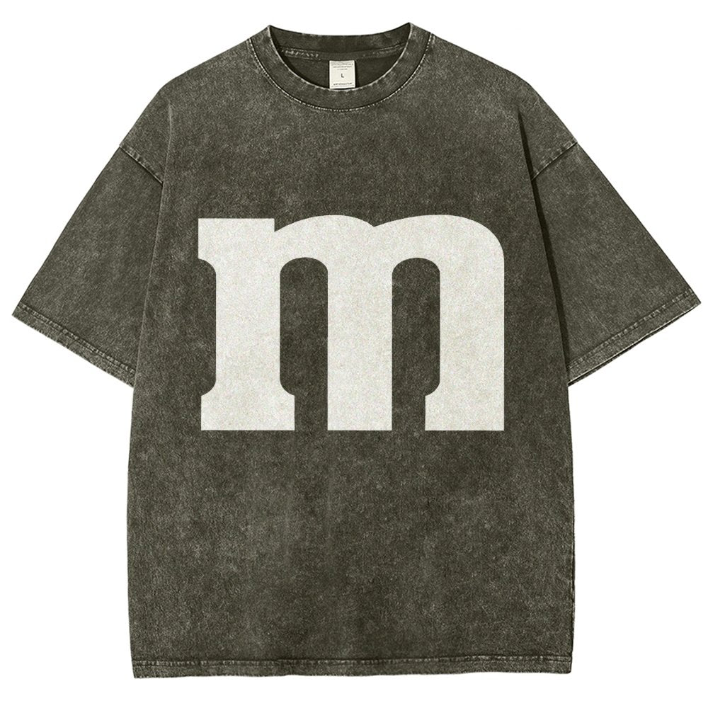 Fun letter M Vintage Distressed T-shirt