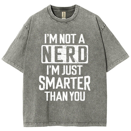 Funny Nerd T-shirt Smart person Vintage Distressed T-shirt