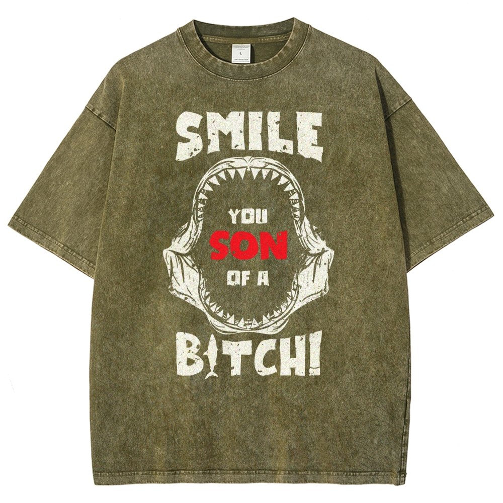 Smile You Son of a... Vintage Distressed T-shirt
