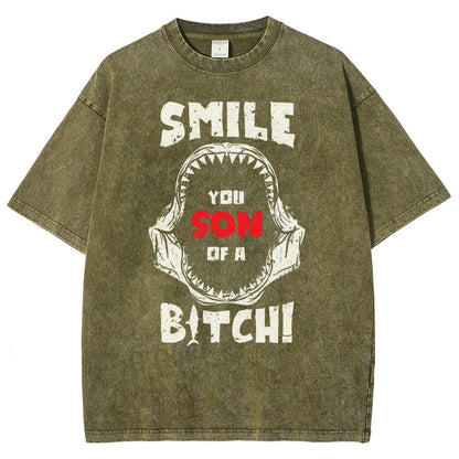 Smile You Son of a... Vintage Distressed T-shirt