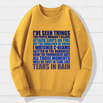Tears In Rain Geek Cotton Sweatshirt