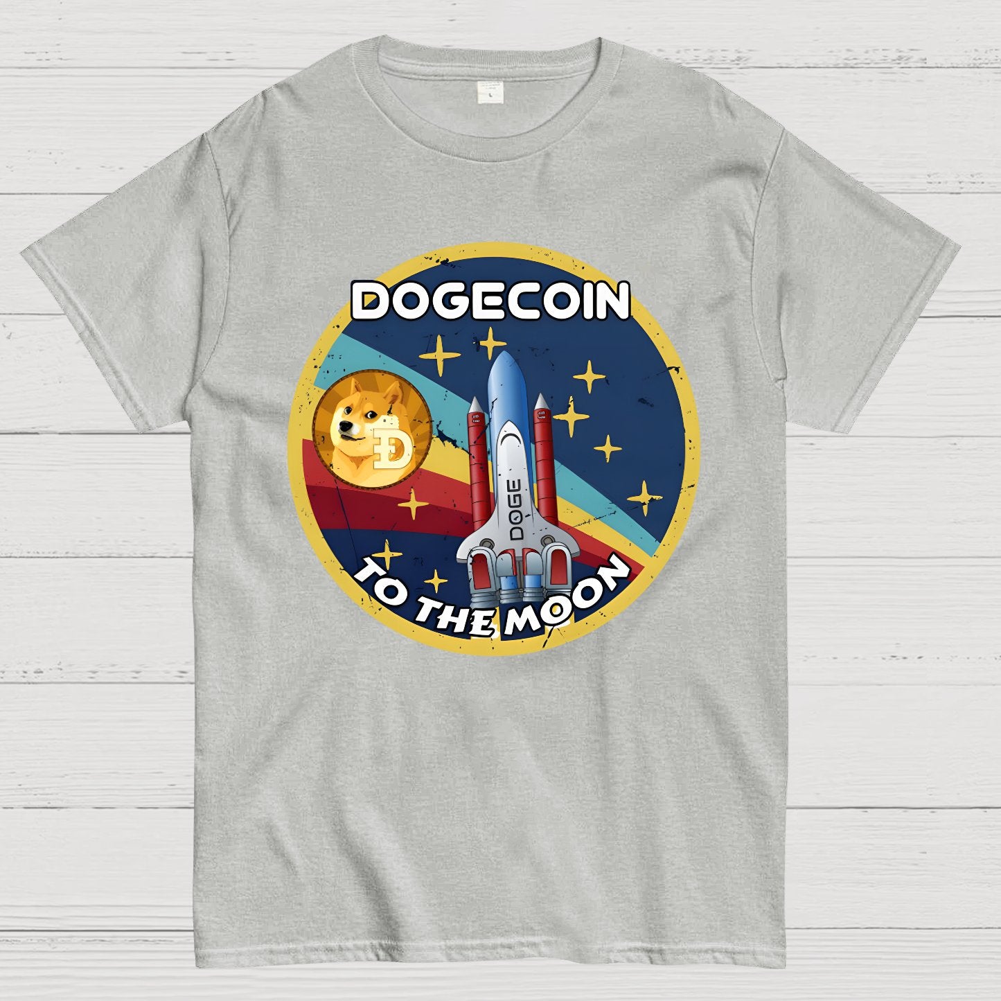Dogecoin To The Moon DOGE Geek T-Shirt
