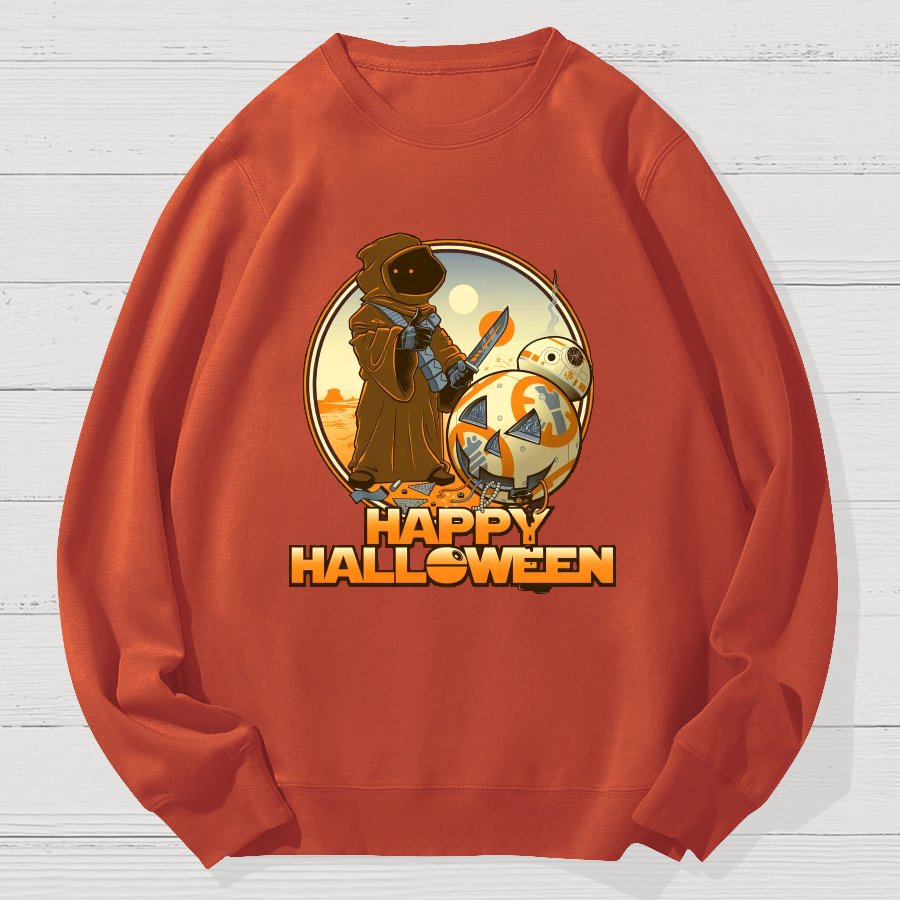 Happy Halloween Geek Cotton Sweatshirt