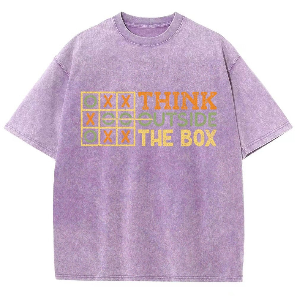 Thinking Outside The Box Vintage Distressed T-shirt