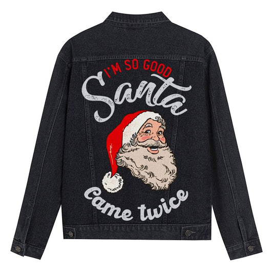 Cute Santa Claus Denim Jacket