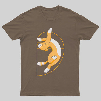 Fibonacci Spiral Cat Geeky T-Shirt