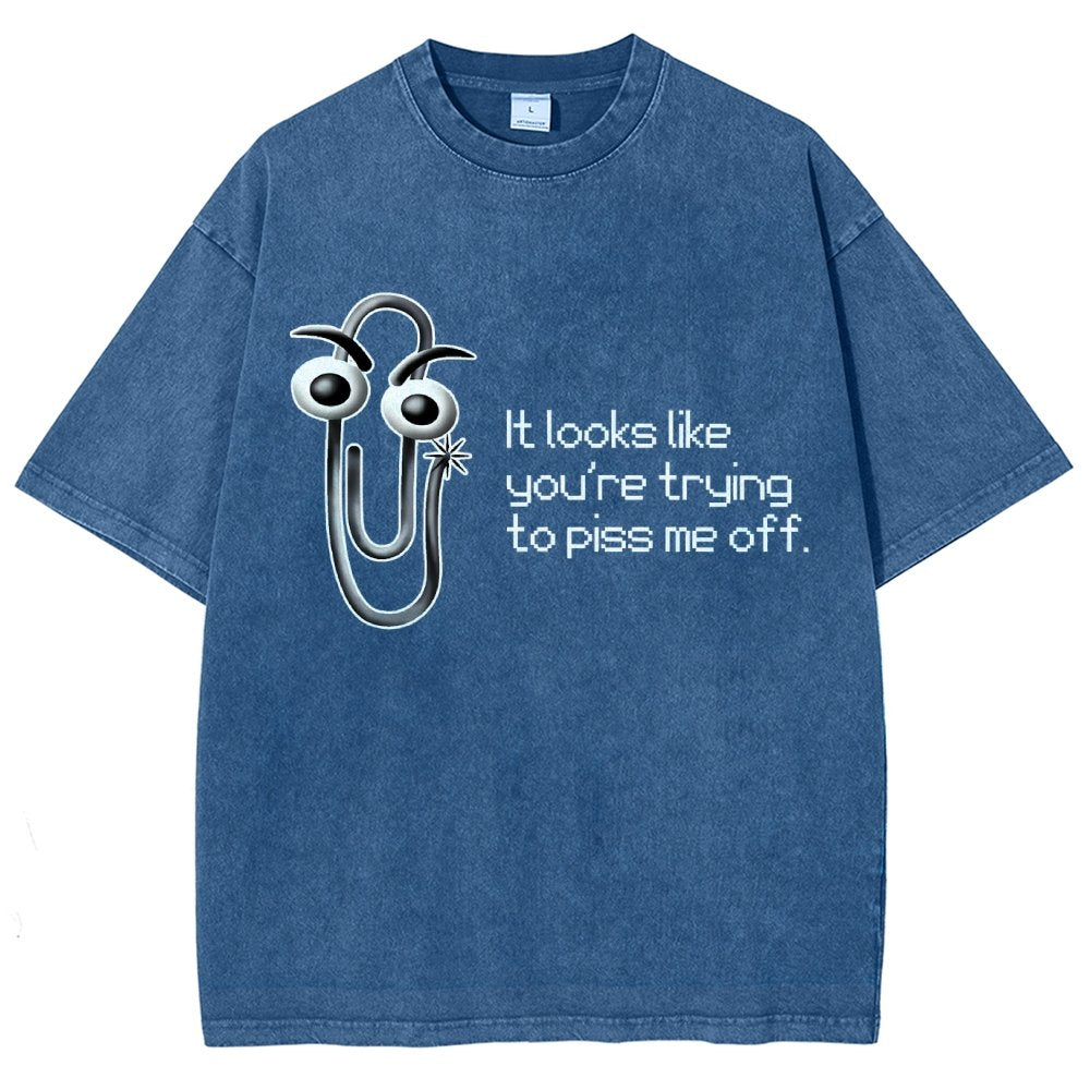 One Snippy Clip Vintage Distressed T-shirt