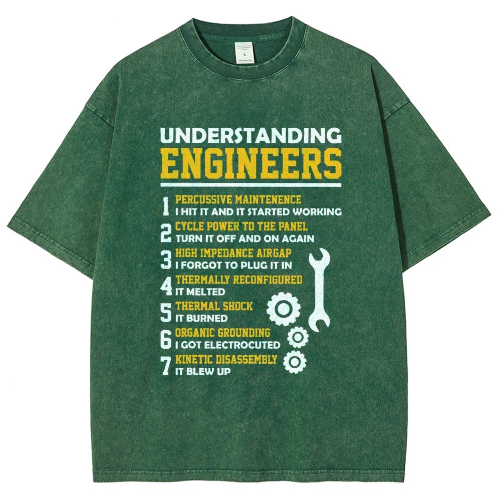 Understanding Engineers Sarcastic Vintage Distressed T-shirt