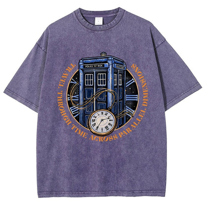 Across Parallel Dimensions Vintage Distressed T-shirt