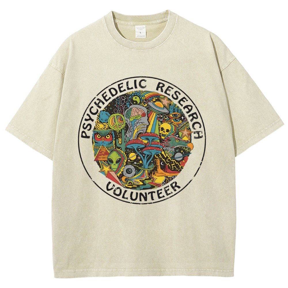 Psychedelic Research Volunteer Vintage Distressed T-shirt