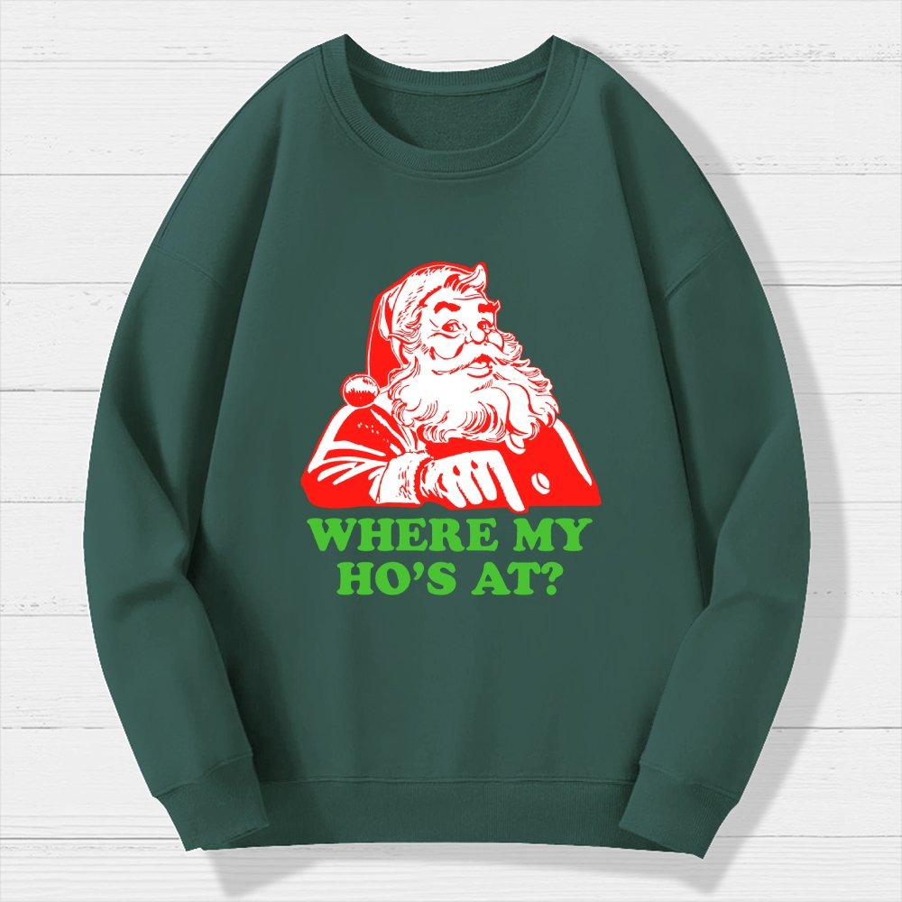 Ho Ho Ho Christmas Geek Cotton Sweatshirt