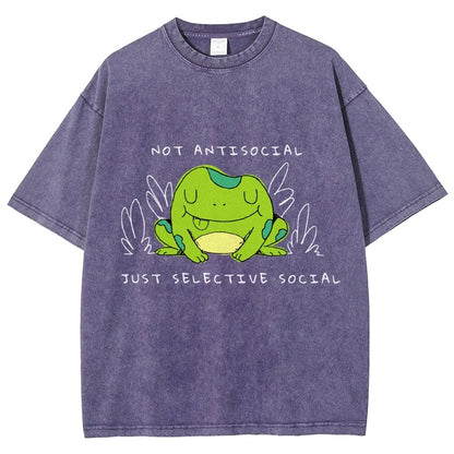 Not Antisocial... Just Selective Social Vintage Distressed T-shirt
