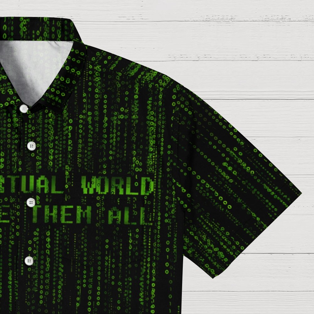 One Virtual Realm to Rule Them All Geek Hawaiian Shirt