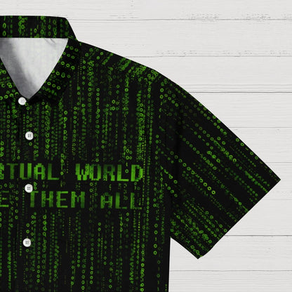 One Virtual Realm to Rule Them All Geek Hawaiian Shirt