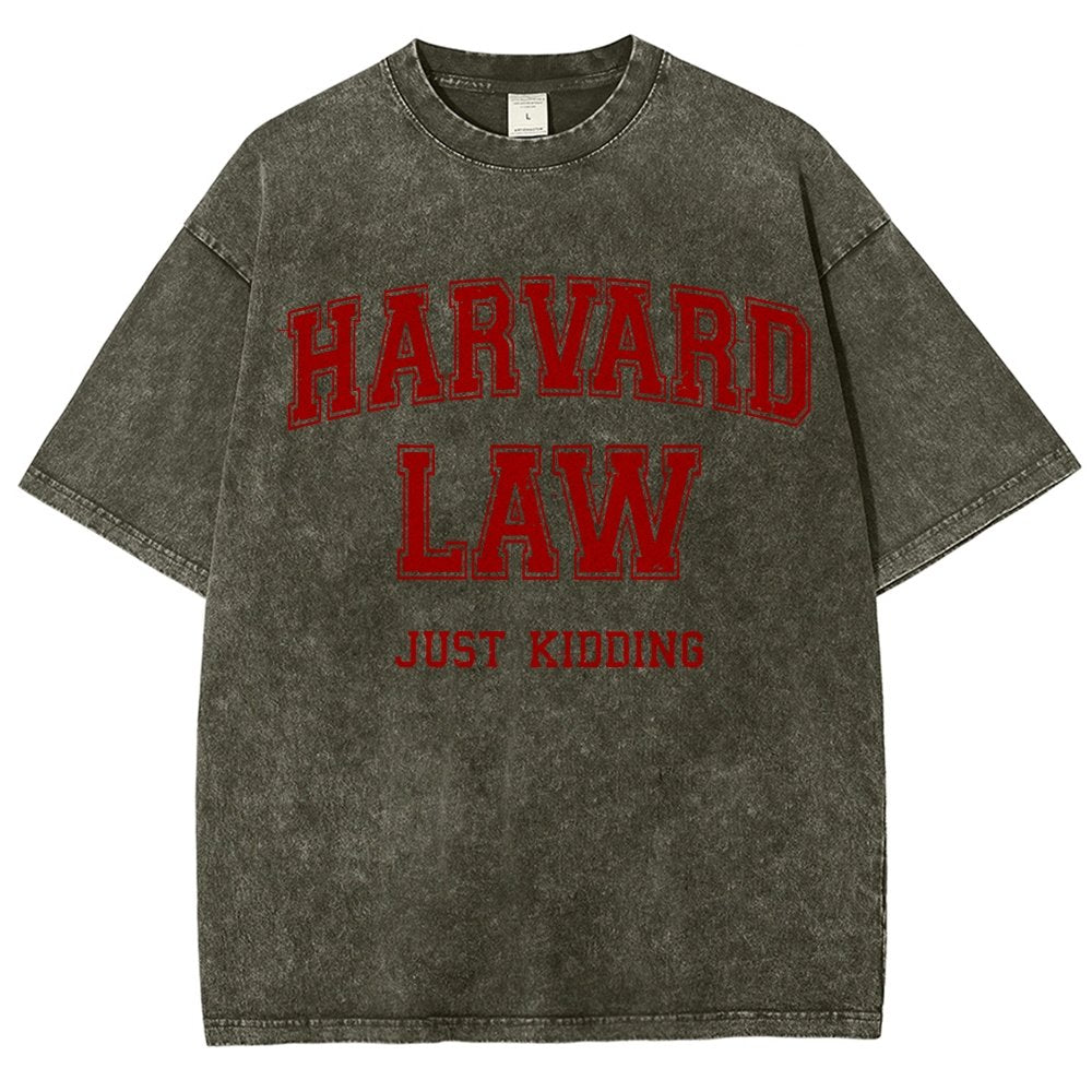 Harvard Law (Just Kidding)  Vintage Distressed T-shirt
