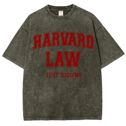 Harvard Law (Just Kidding)  Vintage Distressed T-shirt