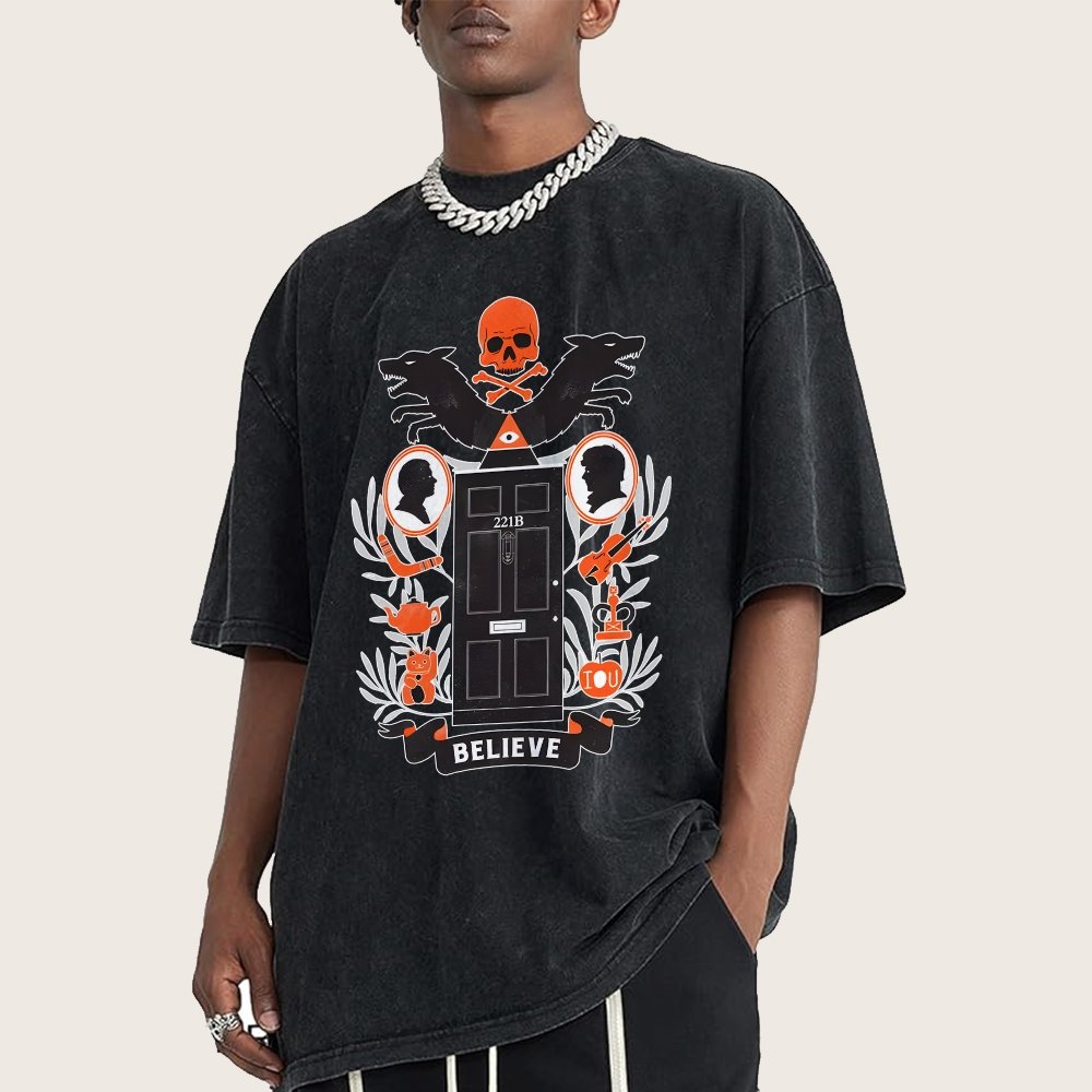 221b Elm St Vintage Distressed T-shirt