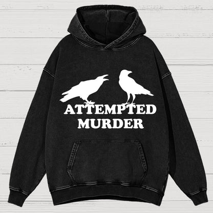 Attempted Murder Vintage Distressed Hoodie