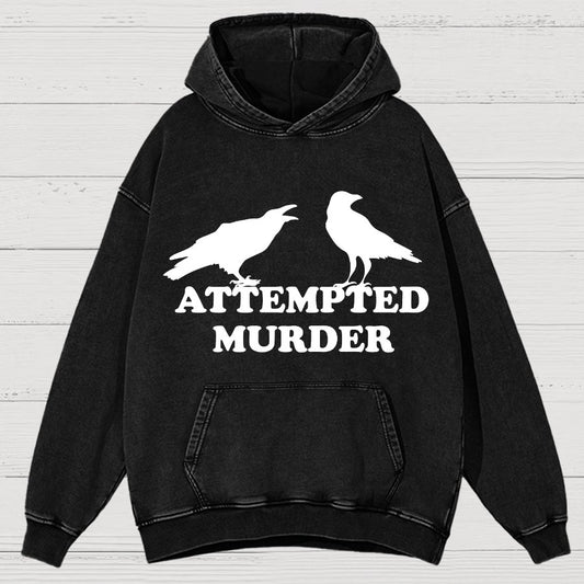 Attempted Murder Vintage Distressed Hoodie