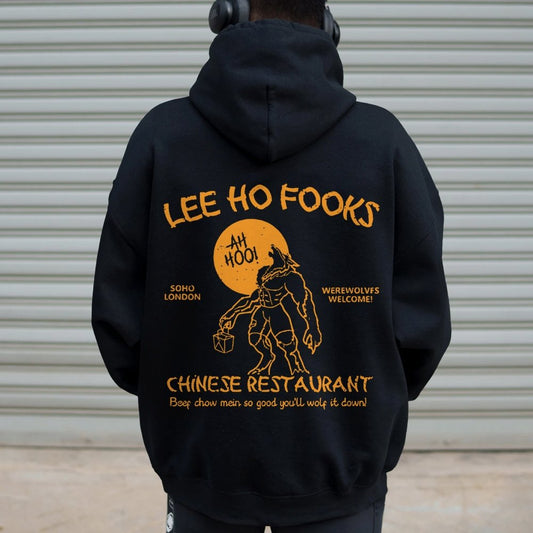 Lee Ho Fooks Chinese Restaurant Printed Back Unisex Cotton Hoodie