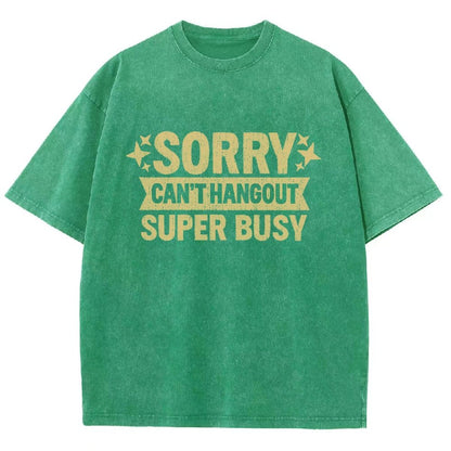 Sorry — Can’T Hang Out — Super Busy Vintage Distressed T-shirt