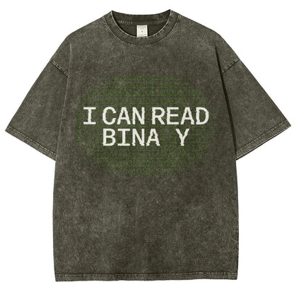 I Can Read Binary Vintage Distressed T-shirt