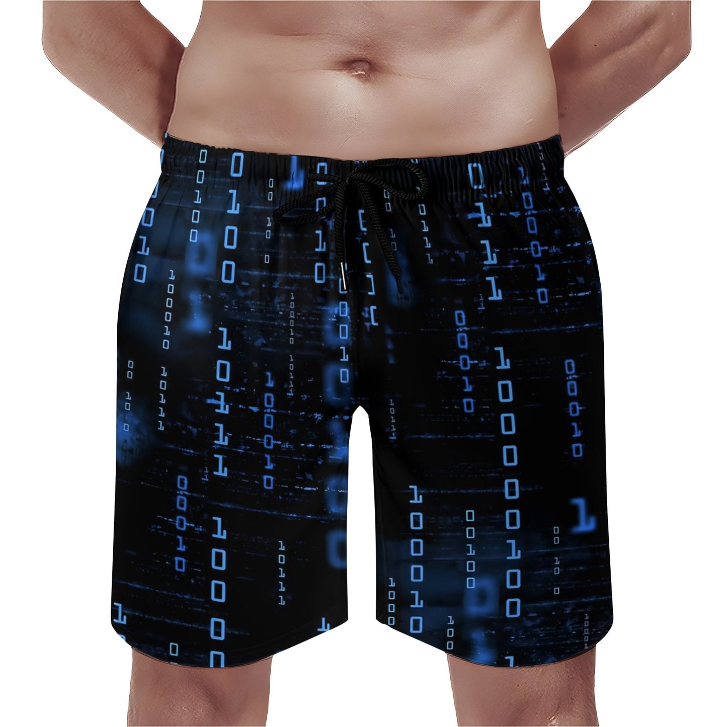 Blue Codes 0 And 1 Geek Shorts