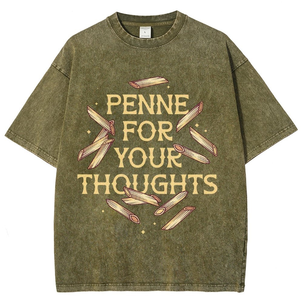 Penne For Your Thoughts Vintage Distressed T-shirt