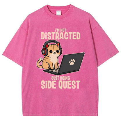 Doing Side Quest Vintage Distressed T-shirt