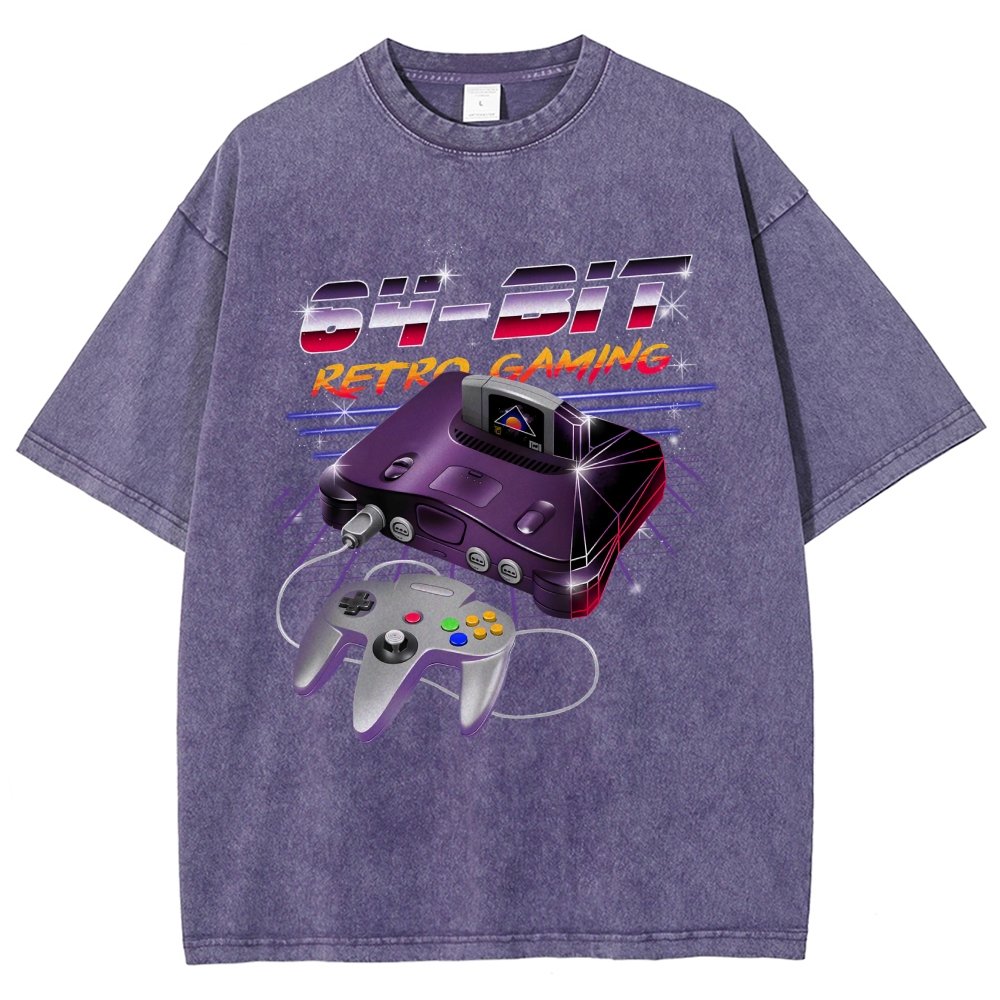 '64-Bit Retro Gaming Vintage Distressed T-shirt