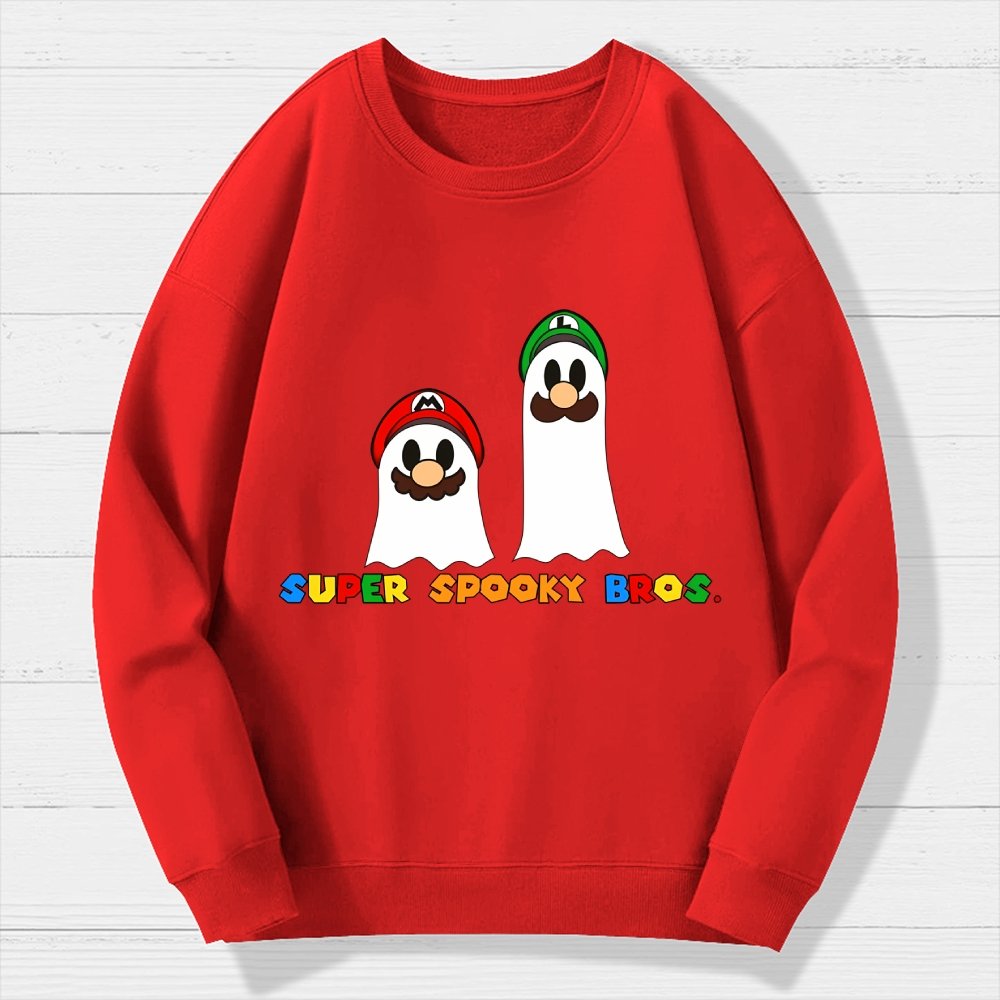 Retro Gamer Brother Ghosts Geek Cotton Sweatshirt