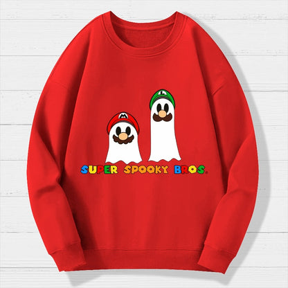 Retro Gamer Brother Ghosts Geek Cotton Sweatshirt