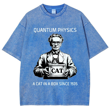 Schrödinger's Cat Quantum Vintage Distressed T-shirt