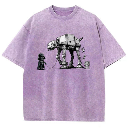 The villain and his adorable steel pet Vintage Distressed T-shirt