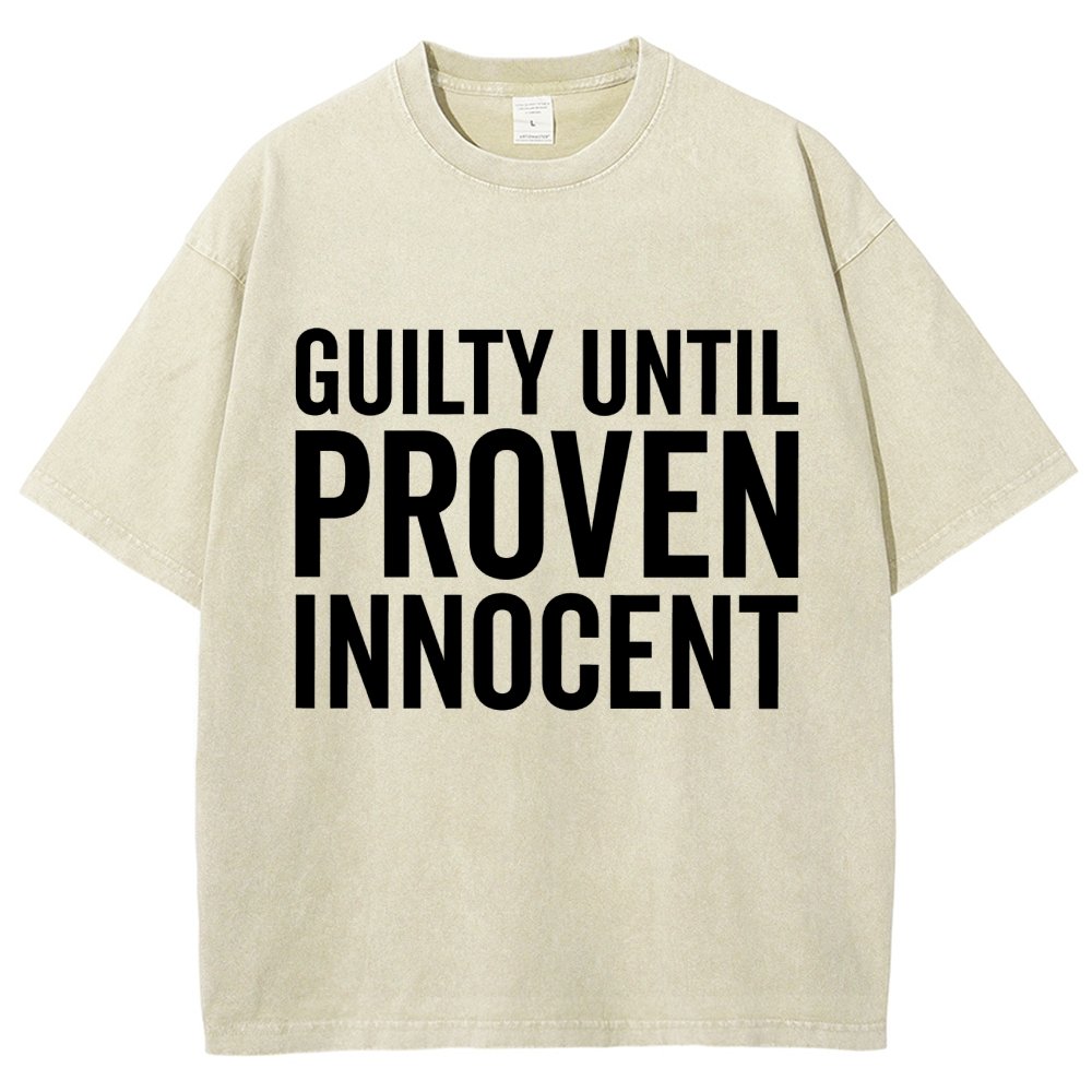Guilty Until Proven Innocent Vintage Distressed T-shirt