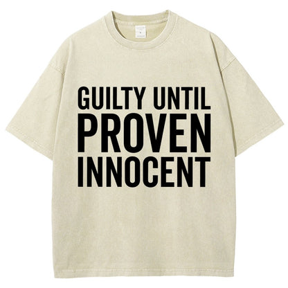 Guilty Until Proven Innocent Vintage Distressed T-shirt