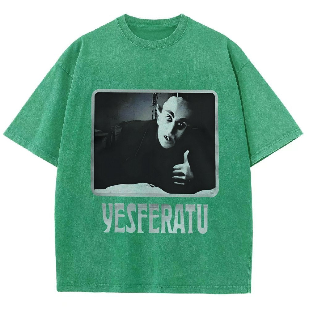 Yesferatu Funny Horror Retro Vintage Distressed T-shirt
