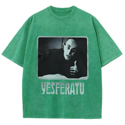 Yesferatu Funny Horror Retro Vintage Distressed T-shirt