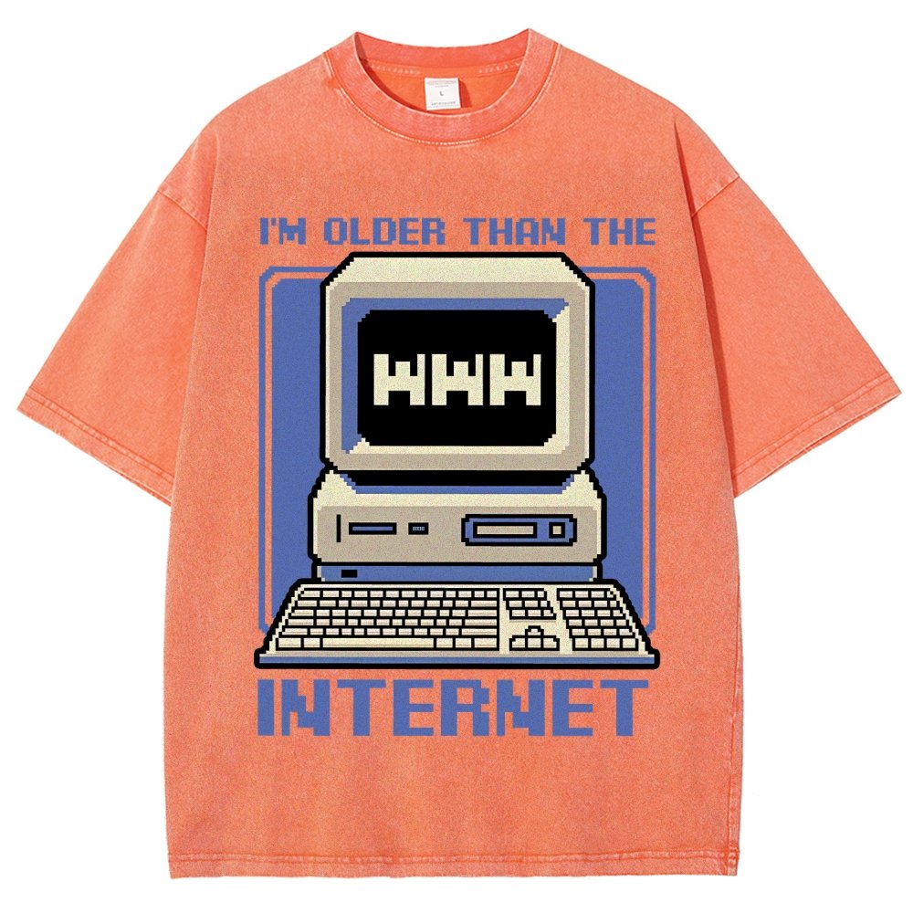Older Than The Internet Vintage Distressed T-shirt