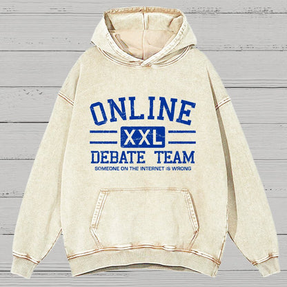 Online Debate Team Vintage Distressed Hoodie