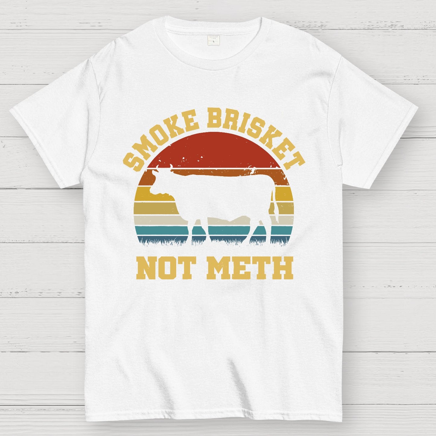 Smoke Brisket Not Meth Geek T-Shirt