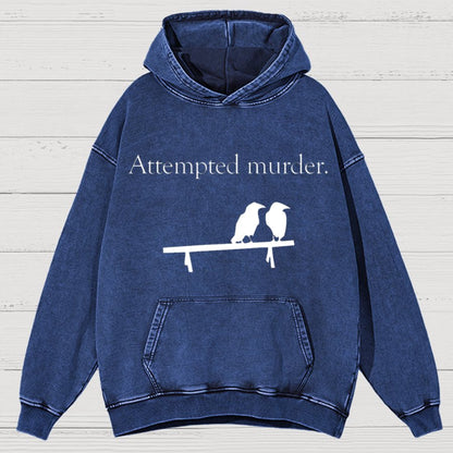 Attempted Murder Vintage Distressed Hoodie