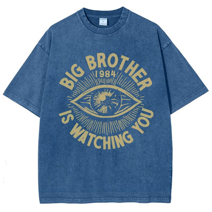 Watching You Vintage Distressed T-shirt